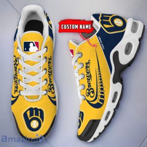 Milwaukee Brewers MLB Air Cushion Sport Shoes Custom Name For Fans Trending Gift Shoes Product Photo 2