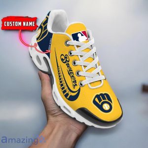 Milwaukee Brewers MLB Air Cushion Sport Shoes Custom Name For Fans Trending Gift Shoes Product Photo 1