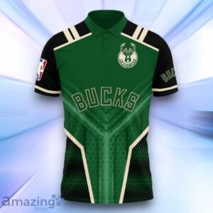 Milwaukee Bucks National Basketball Association 2024 3D Polo Shirt Basketball Pattern Product Photo 2