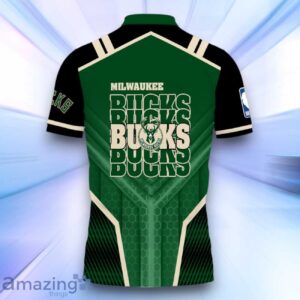 Milwaukee Bucks National Basketball Association 2024 3D Polo Shirt Basketball Pattern Product Photo 3