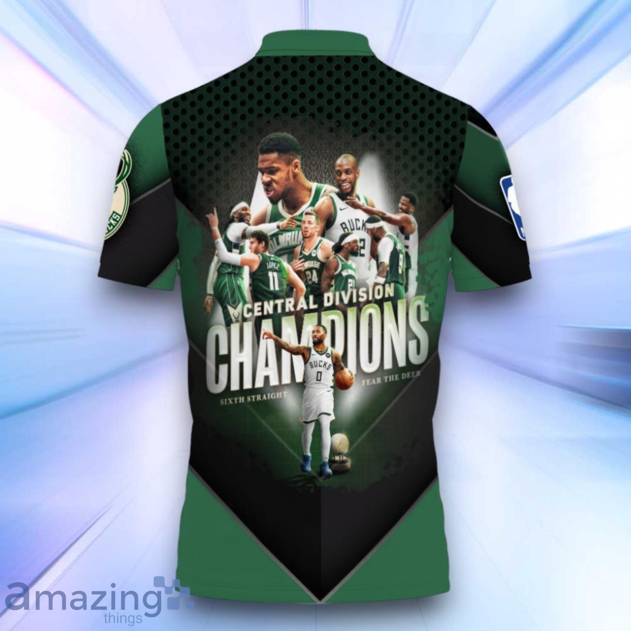 Milwaukee Bucks National Basketball Association Playoffs 3D Polo Shirt Basketball Pattern image Milwaukee Bucks National Basketball Association Playoffs 3D Polo Shirt Basketball Pattern Product Photo 3