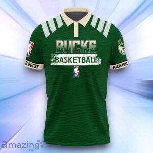 Milwaukee Bucks Style NBA Playoffs 3D Design Basketball 2024 Polo Shirt Product Photo 2