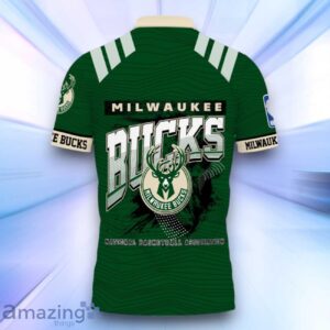 Milwaukee Bucks Style NBA Playoffs 3D Design Basketball 2024 Polo Shirt Product Photo 3