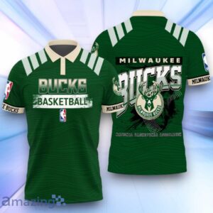 Milwaukee Bucks Style NBA Playoffs 3D Design Basketball 2024 Polo Shirt Product Photo 1