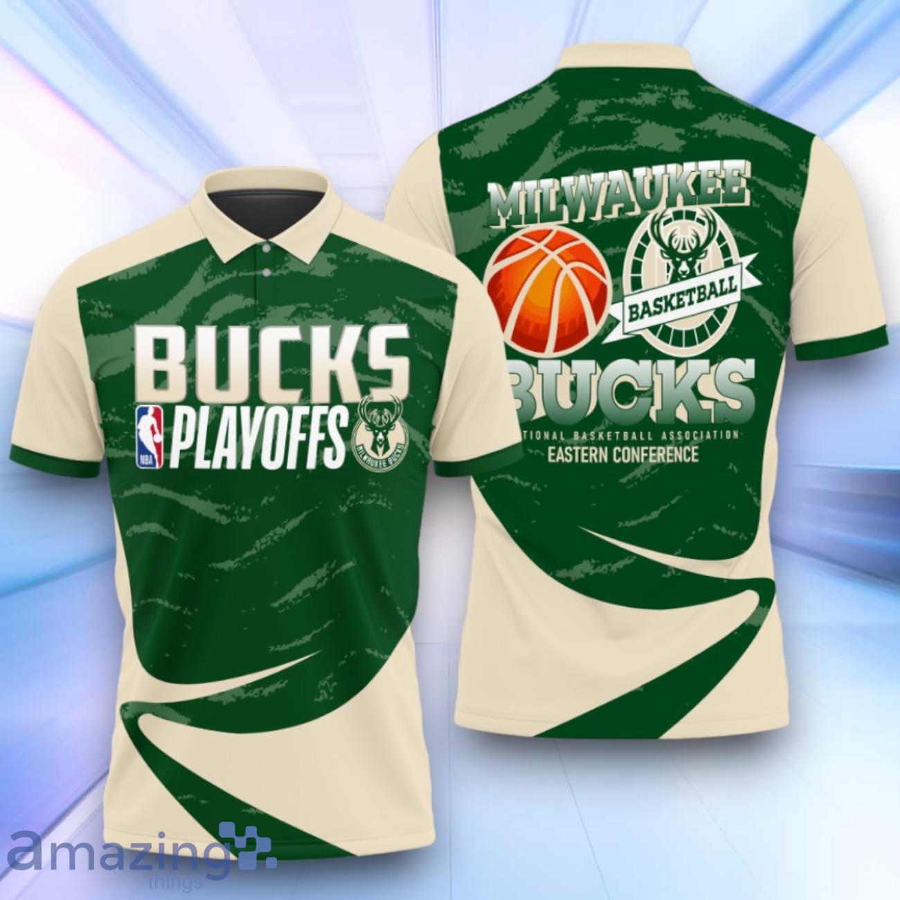 Milwaukee Bucks Style NBA Playoffs New Design Basketball 2024 Polo Shirt For Fan image Milwaukee Bucks Style NBA Playoffs New Design Basketball 2024 Polo Shirt For Fan Product Photo 1