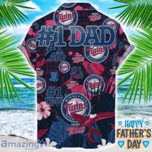 Minnesota Twins Coffee Hat and Logo Pattern Hawaiian Shirt Father’s Day Gift MLB Team Product Photo 2