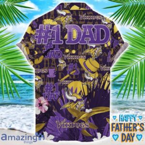 Minnesota Vikings Coffee Hat and Logo Pattern Hawaiian Shirt Father’s Day Gift NFL Team Product Photo 2