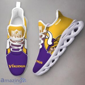 Minnesota Vikings Custom Name Max Soul Shoes Trending Sneakers For Fans Product Photo 2
