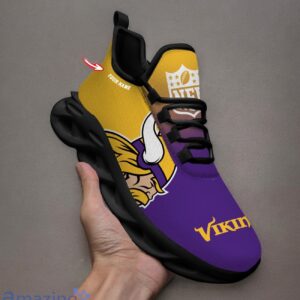 Minnesota Vikings Custom Name Max Soul Shoes Trending Sneakers For Fans Product Photo 4
