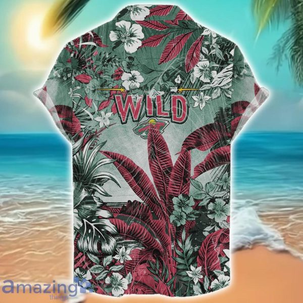 Minnesota Wild Tropical Skull Halloween 3D Hawaiian Shirt For Men Women NHL Fans Product Photo 2