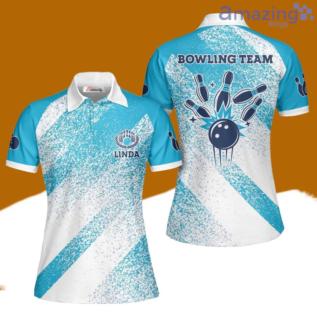 Mint blue bowling Polo Shirts For Women image Mint blue bowling Polo Shirts For Women Product Photo 1