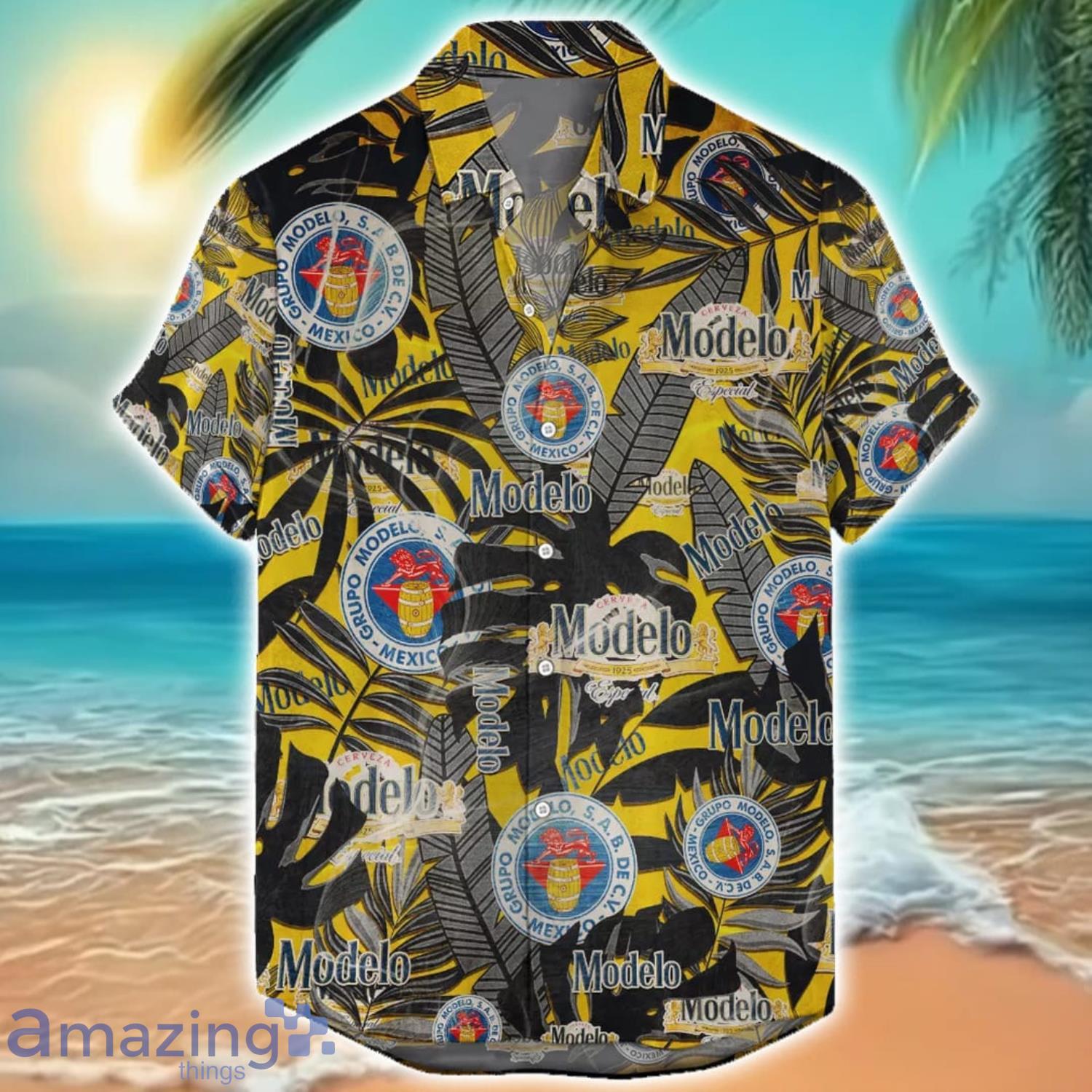 Modelo Beer Retro Logo 3D Hawaiian Shirt Gift For Men And Women image Modelo Beer Retro Logo 3D Hawaiian Shirt Gift For Men And Women Product Photo 1