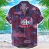 Montreal Canadiens Flower and Skull Hawaiian Shirt NHL Team Halloween Shirt