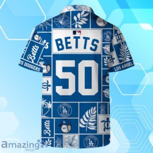 Mookie Betts Los Angeles Dodgers MLB Square Hawaiian Shirt And Short Product Photo 2