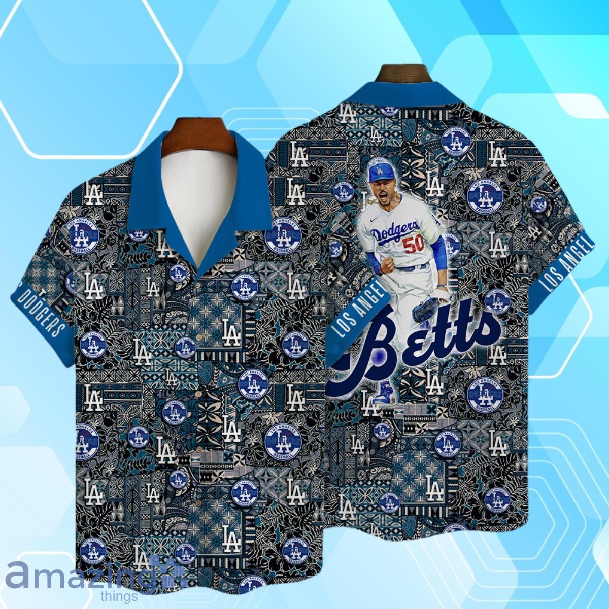 Mookie Betts Los Angeles Dodgers MLB Summer Hawaiian Shirt And Short image Mookie Betts Los Angeles Dodgers MLB Summer Hawaiian Shirt And Short Product Photo 2