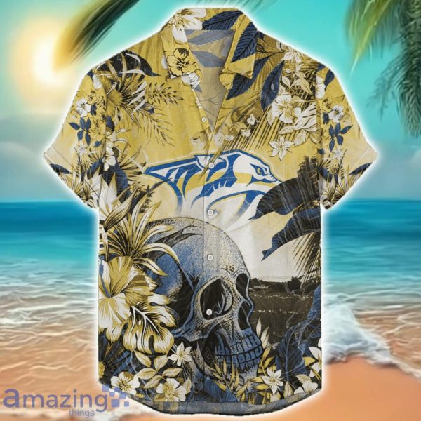 Nashville Predators Tropical Skull Halloween 3D Hawaiian Shirt For Men Women NHL Fans 2023 Product Photo 1