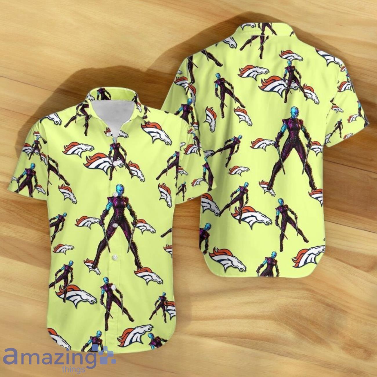 Nebula Gamora War Machine Marvel Stretchy Hawaiian Shirts Denver Broncos image Nebula Gamora War Machine Marvel Stretchy Hawaiian Shirts Denver Broncos- Product Photo 1