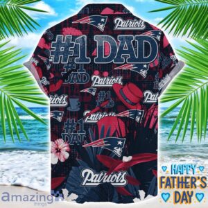 New England Patriots Coffee Hat and Logo Pattern Hawaiian Shirt Father’s Day Gift NFL Team Product Photo 2