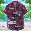 New England Patriots Flower and Skull Hawaiian Shirt NFL Team Halloween Shirt
