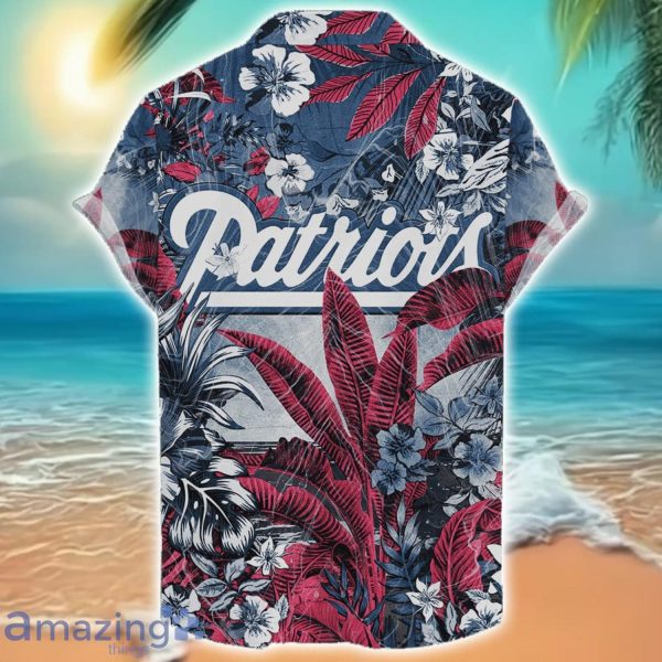 New England Patriots Tropical Skull Halloween 3D Hawaiian Shirt For Men Women NFL Fans Product Photo 2