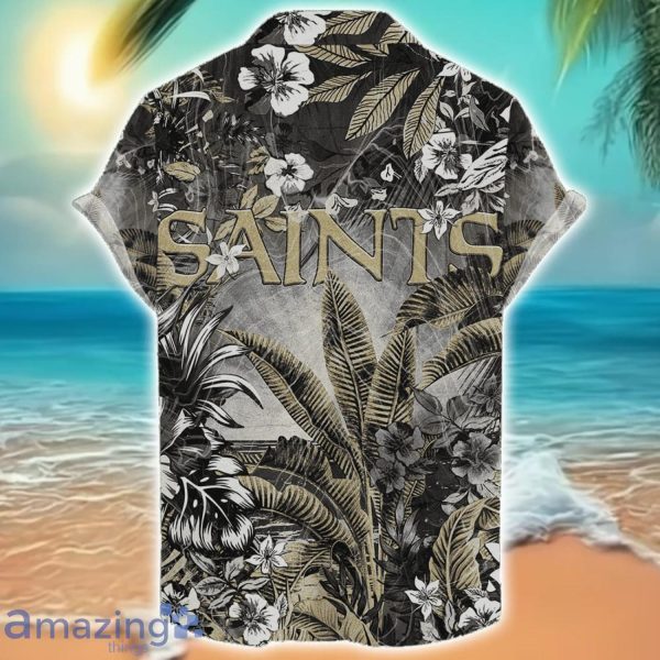 New Orleans Saints Tropical Skull Halloween 3D Hawaiian Shirt For Men Women NFL Fans Product Photo 2