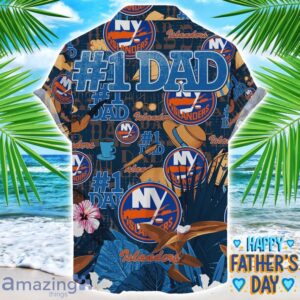 New York Islanders Coffee Hat and Logo Pattern Hawaiian Shirt Father’s Day Gift NHL Team Product Photo 2