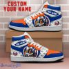 New York Islanders NHL Team Logo Printed Mascot Design Air Jordan Hightop Shoes Custom Name For Fans