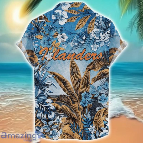 New York Islanders Tropical Skull Halloween 3D Hawaiian Shirt For Men Women NHL Fans Product Photo 2