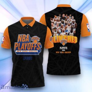 New York Knicks National Basketball Association Playoffs 3D Polo Shirt Basketball Pattern Product Photo 1