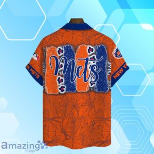 New York Mets MLB Brocade Motifs Summer Hawaiian Shirt And Short Product Photo 3
