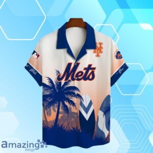 New York Mets MLB Summer Tropical Coconut Hawaiian Shirt And Short image New York Mets MLB Summer Tropical Coconut Hawaiian Shirt And Short Product Photo 3