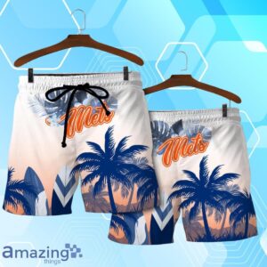 New York Mets MLB Summer Tropical Coconut Hawaiian Shirt And Short Product Photo 1