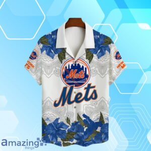 New York Mets MLB Summer Tropical Hawaiian Shirt And Short Product Photo 2