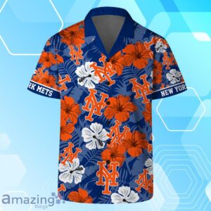 New York Mets MLB Team Logo Hawaiian Shirt And Short Vintage Pattern Product Photo 2