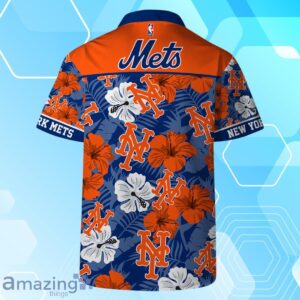 New York Mets MLB Team Logo Hawaiian Shirt And Short Vintage Pattern Product Photo 3