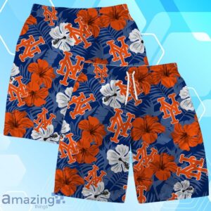 New York Mets MLB Team Logo Hawaiian Shirt And Short Vintage Pattern Product Photo 4