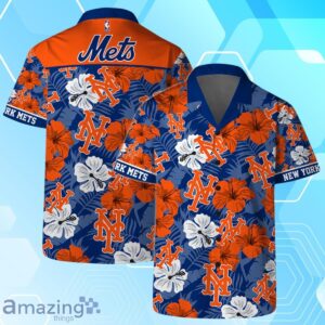 New York Mets MLB Team Logo Hawaiian Shirt And Short Vintage Pattern Product Photo 1