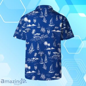 New York Mets Team Logo Beach Vibes Pattern Hawaiian Shirt And Short Product Photo 3