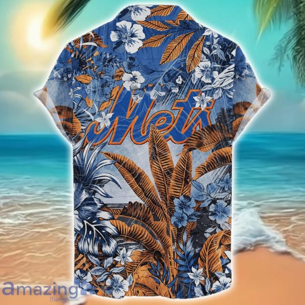 New York Mets Tropical Skull Halloween 3D Hawaiian Shirt For Men Women MLB Fans Product Photo 2