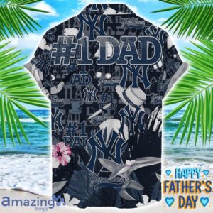 New York Yankees Coffee Hat and Logo Pattern Hawaiian Shirt Father’s Day Gift MLB Team Product Photo 2