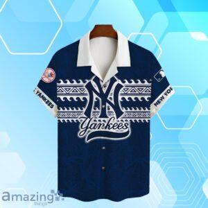 New York Yankees MLB Brocade Motifs Summer Hawaiian Shirt And Short Product Photo 2
