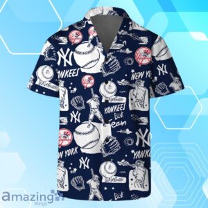 New York Yankees MLB Logo Legend Team Hawaiian Shirt And Short image New York Yankees MLB Logo Legend Team Hawaiian Shirt And Short Product Photo 3