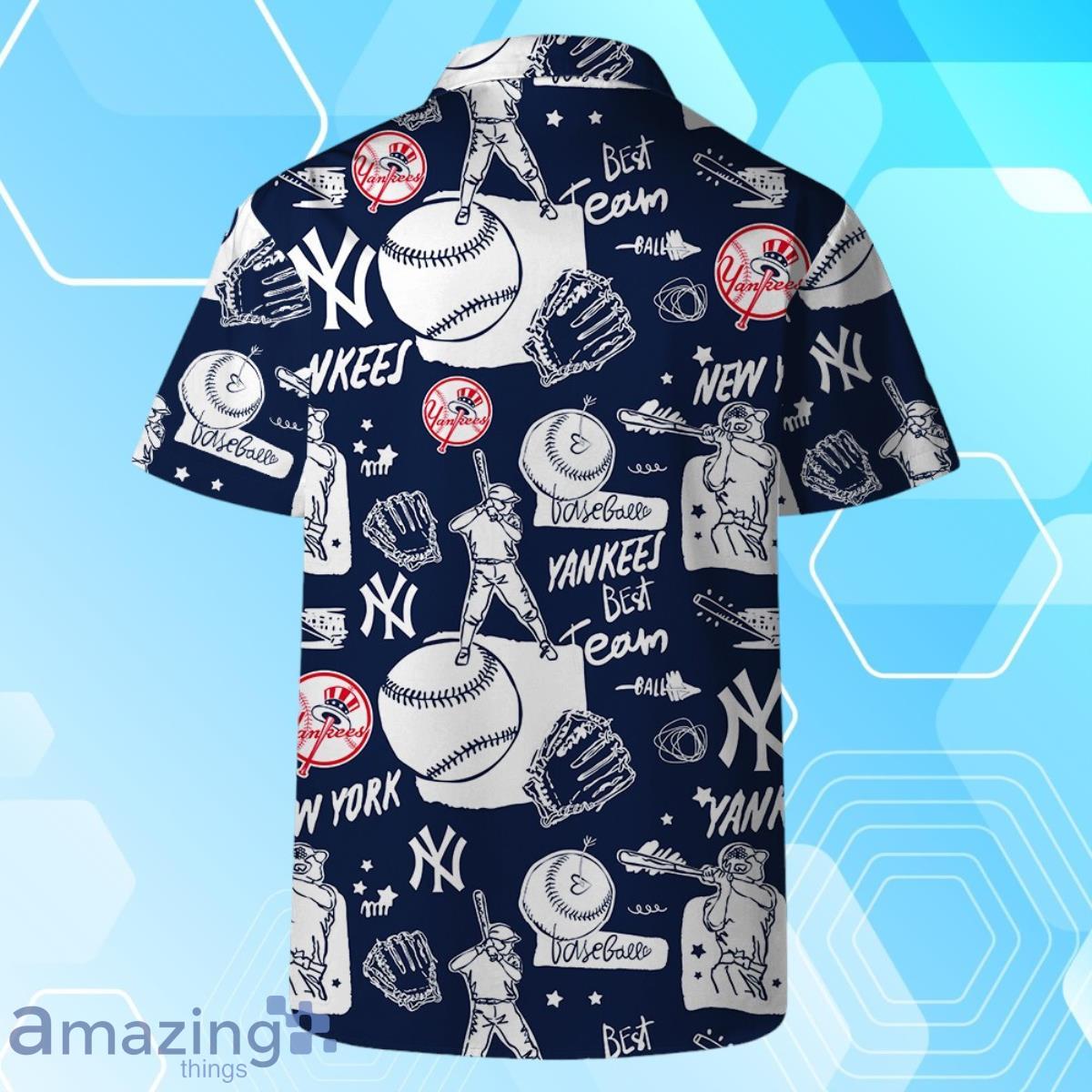 New York Yankees MLB Logo Legend Team Hawaiian Shirt And Short image New York Yankees MLB Logo Legend Team Hawaiian Shirt And Short Product Photo 4