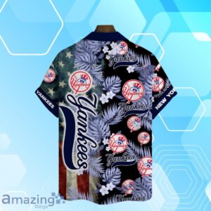 New York Yankees MLB US Flag Summer Tropical Hawaiian Shirt And Short Product Photo 3