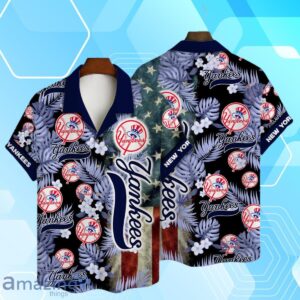 New York Yankees MLB US Flag Summer Tropical Hawaiian Shirt And Short Product Photo 1