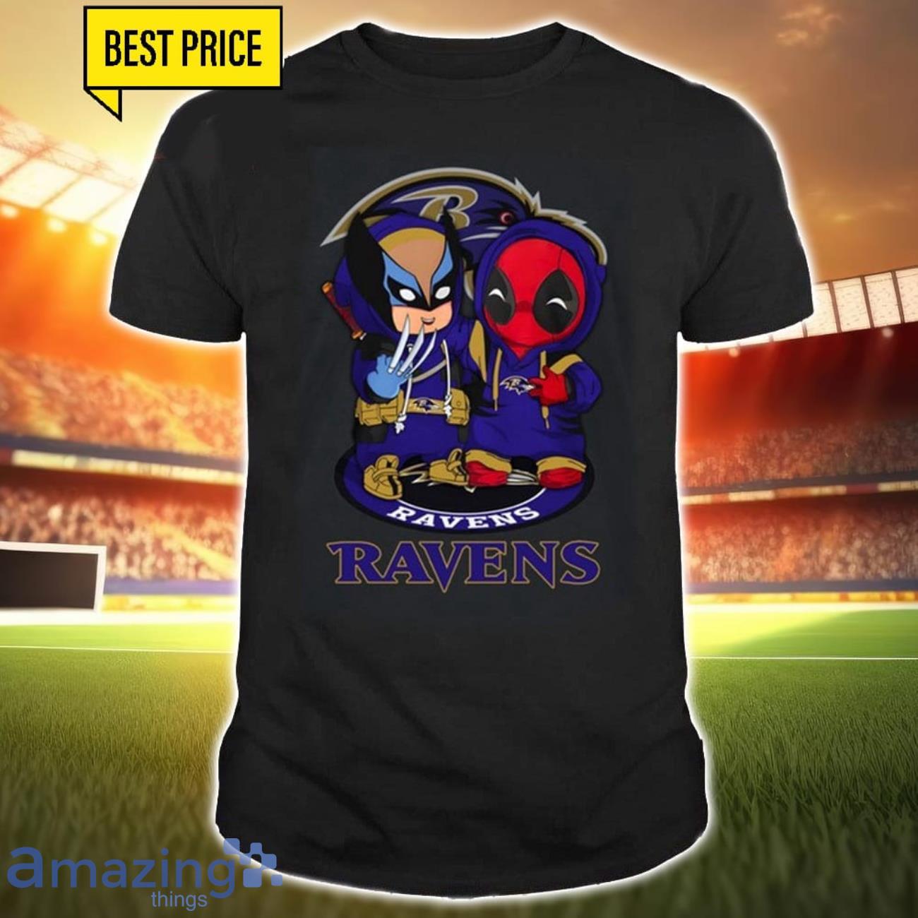 NFL Baltimore Ravens Deadpool T Shirt Football Deadpool Shirt image NFL Baltimore Ravens Deadpool T Shirt Football Deadpool Shirt Product Photo 1