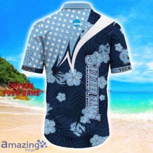 North Carolina Tar Heels Star Tropical Flower 3D Printed Hawaiian Shirt Personalized Name Product Photo 3