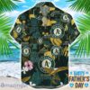 Oakland Athletics Coffee Hat and Logo Pattern Hawaiian Shirt Father’s Day Gift MLB Team