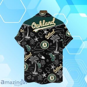 Oakland Athletics MLB Team Logo Beachscape Design Hawaiian Shirt And Short Product Photo 3