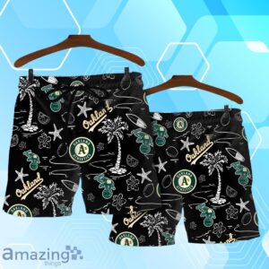 Oakland Athletics MLB Team Logo Beachscape Design Hawaiian Shirt And Short Product Photo 4